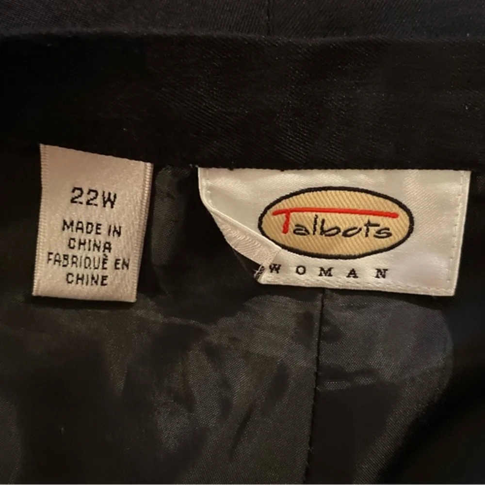 Talbots Black Floral Embroidered Pants - Picture 7 of 11
